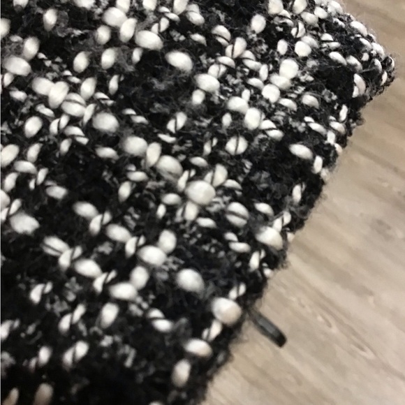 Zara Black and White Plaid sweater/ poncho - Picture 6 of 8